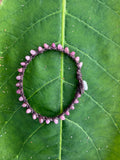 Dark Chocolate Woven Pink Tourmaline Bracelet