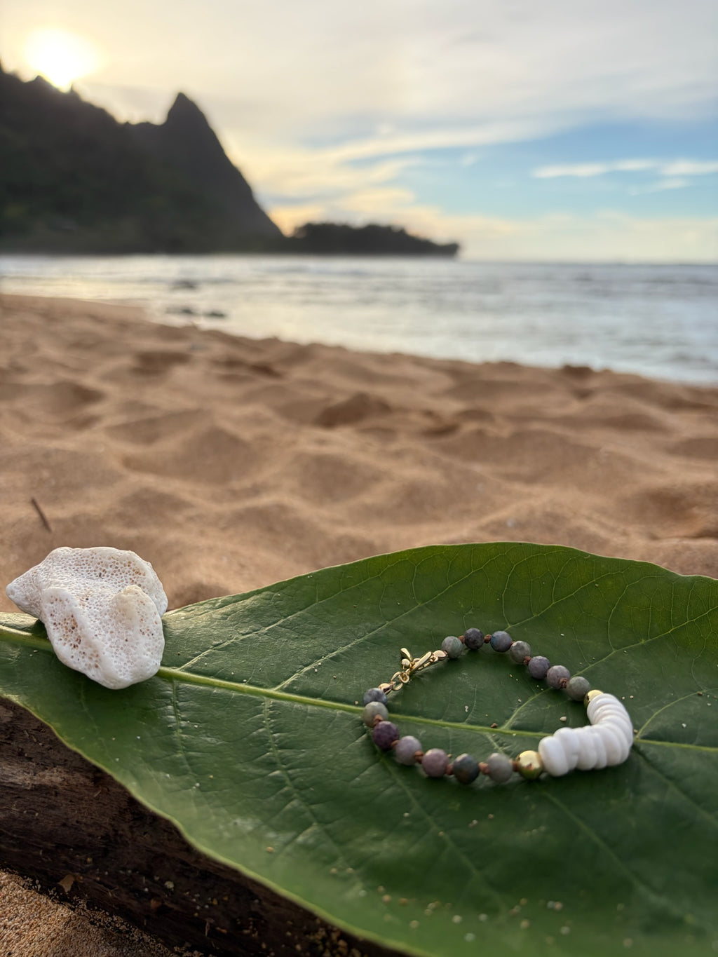Natural Ruby in Kyanite Puka Bracelet