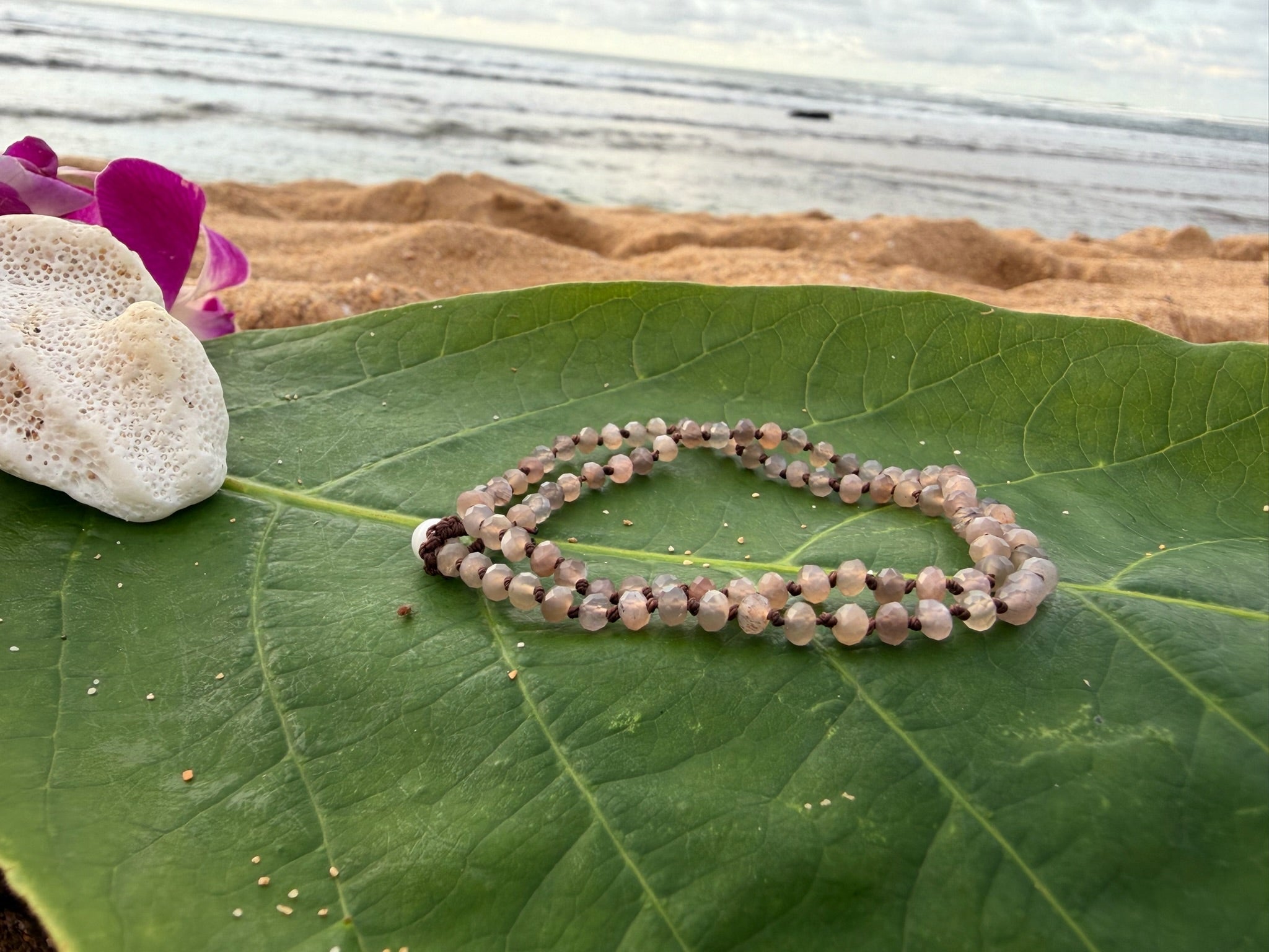 Chocolate Moonstone Wrap Bracelet