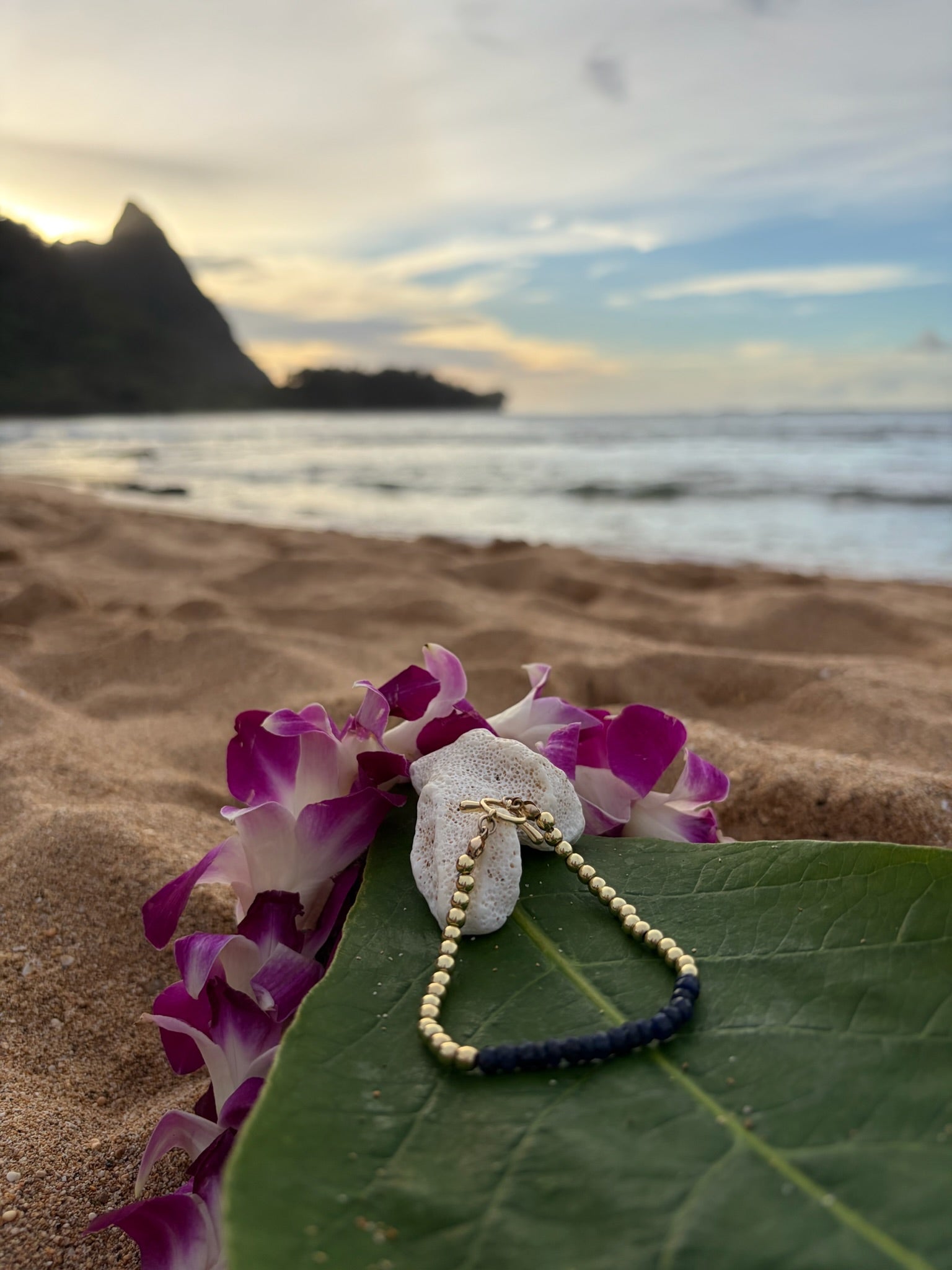 Dark Blue Sapphire & Gold Bracelet