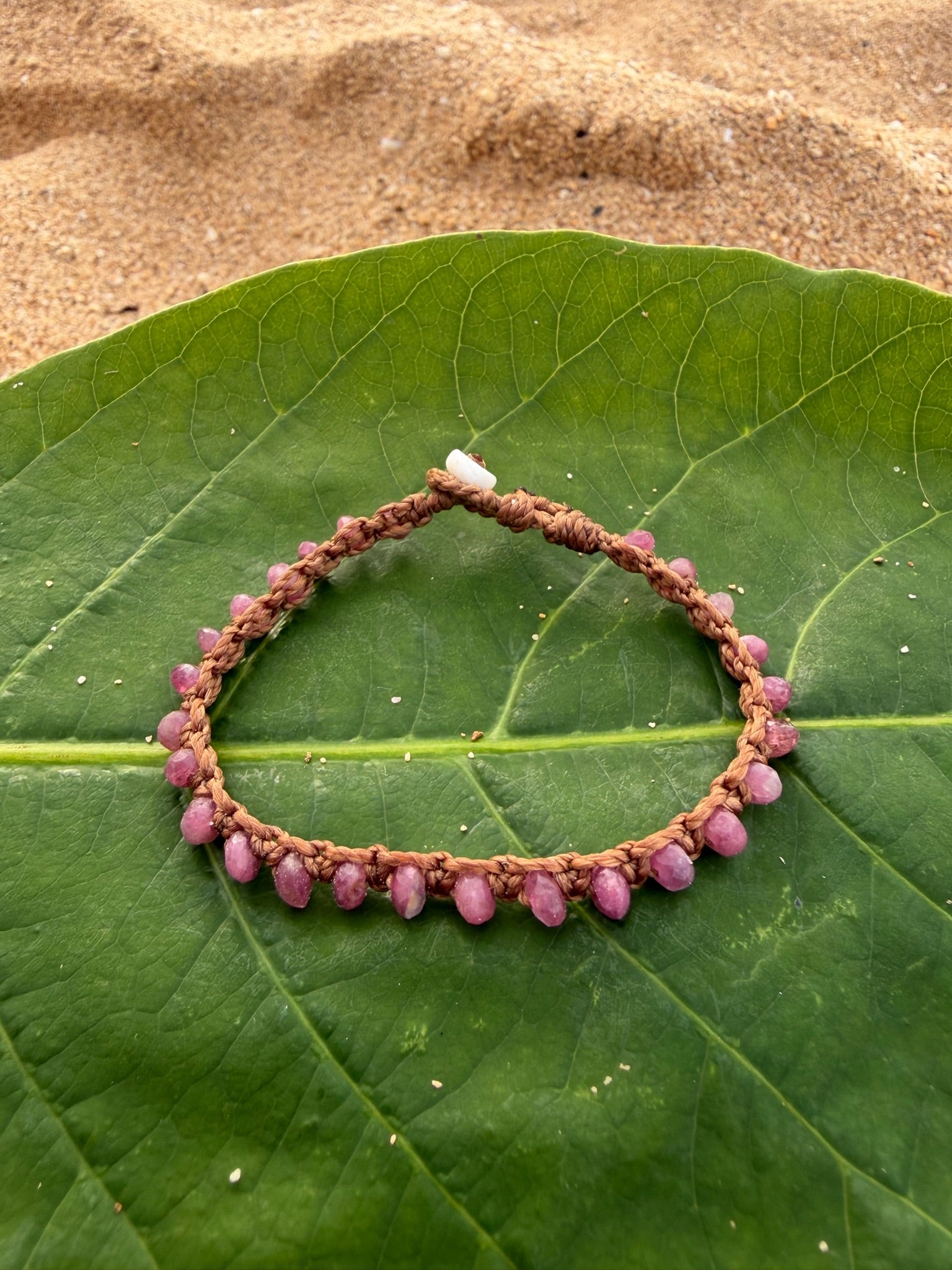 Woven Pink Tourmaline Bracelet