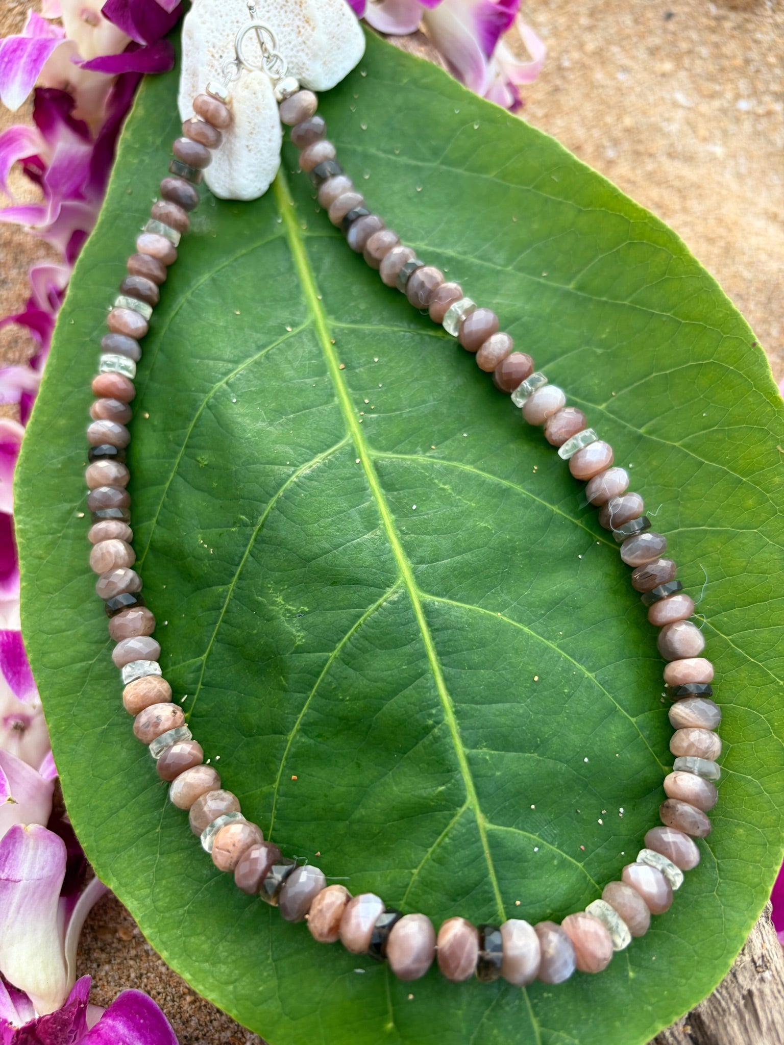 Chunky Chocolate Moonstone and Smokey Quartz