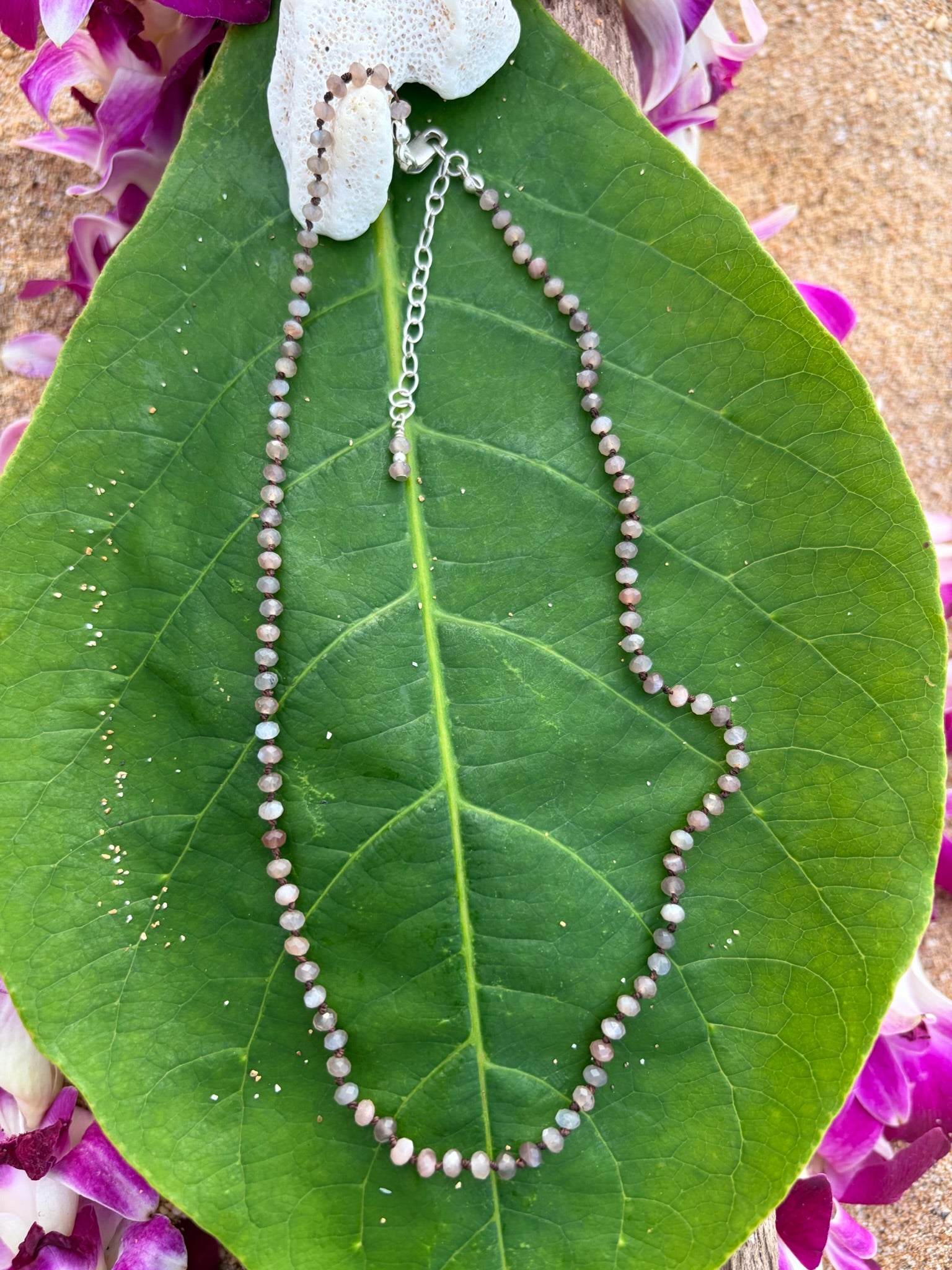 Chocolate Moonstone  Necklace