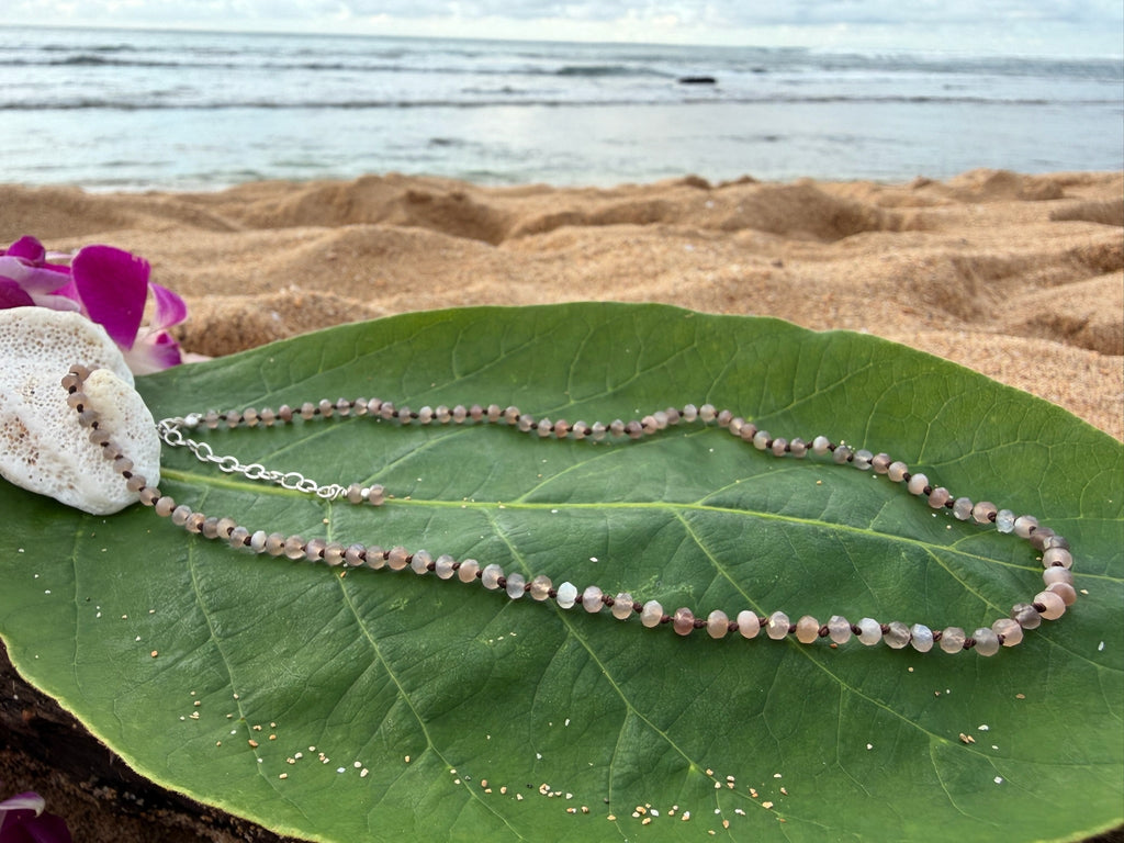 Chocolate Moonstone  Necklace