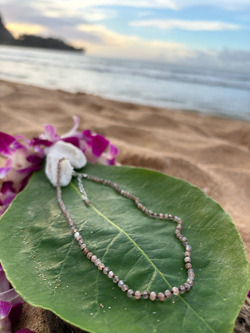 Chocolate Moonstone  Necklace