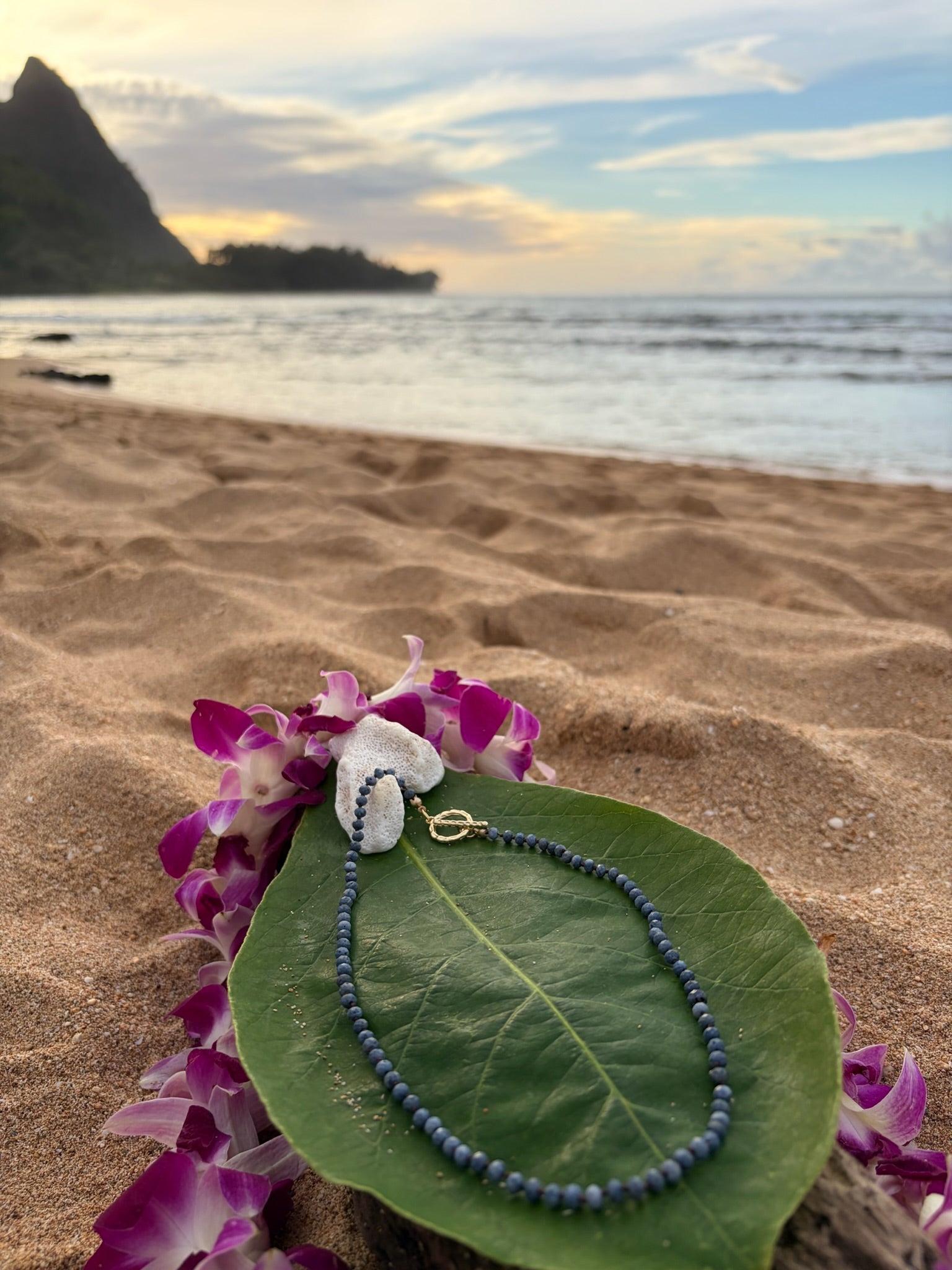 Sparkling Natural Coral Crystal Necklace