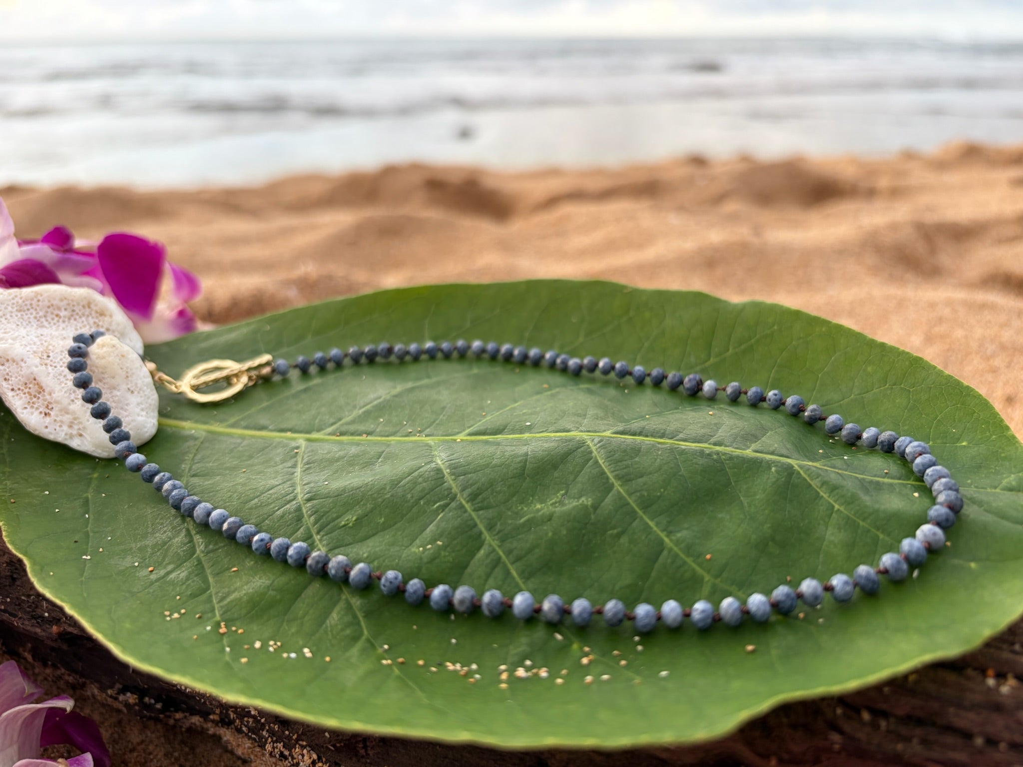 Sparkling Natural Coral Crystal Necklace