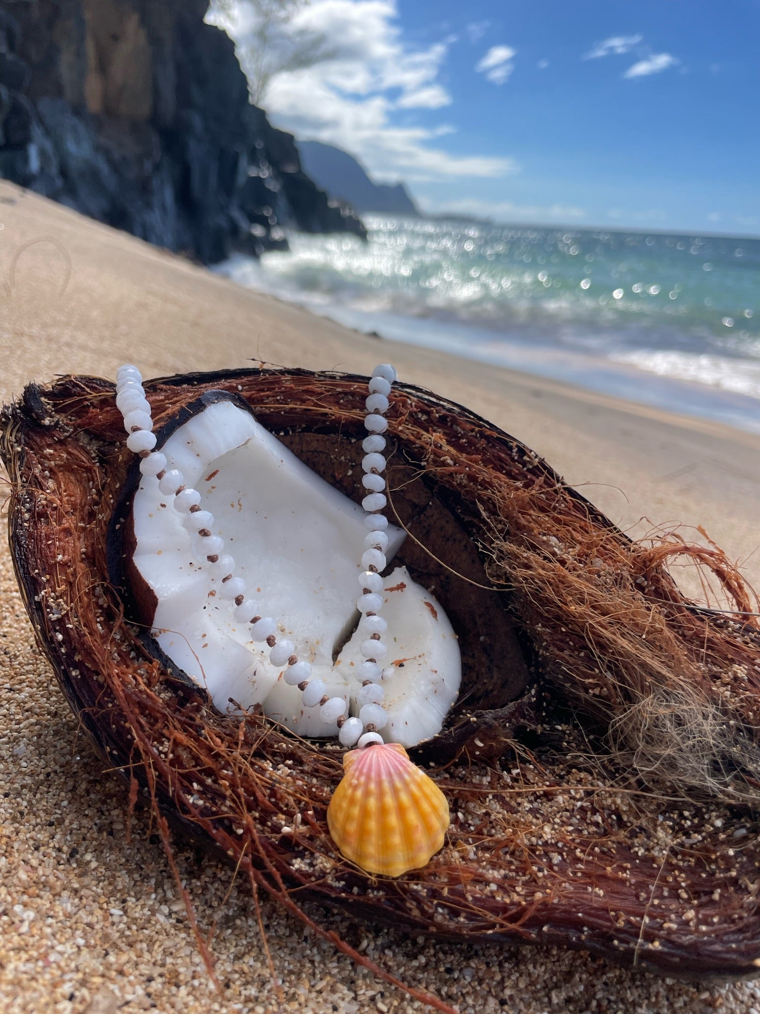 Marine Layer Sunrise Shell Neckalce
